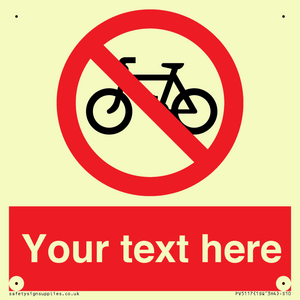 Custom No Cycling Sign